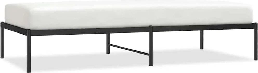 vidaXL fekete fém ágykeret 90 x 190 cm