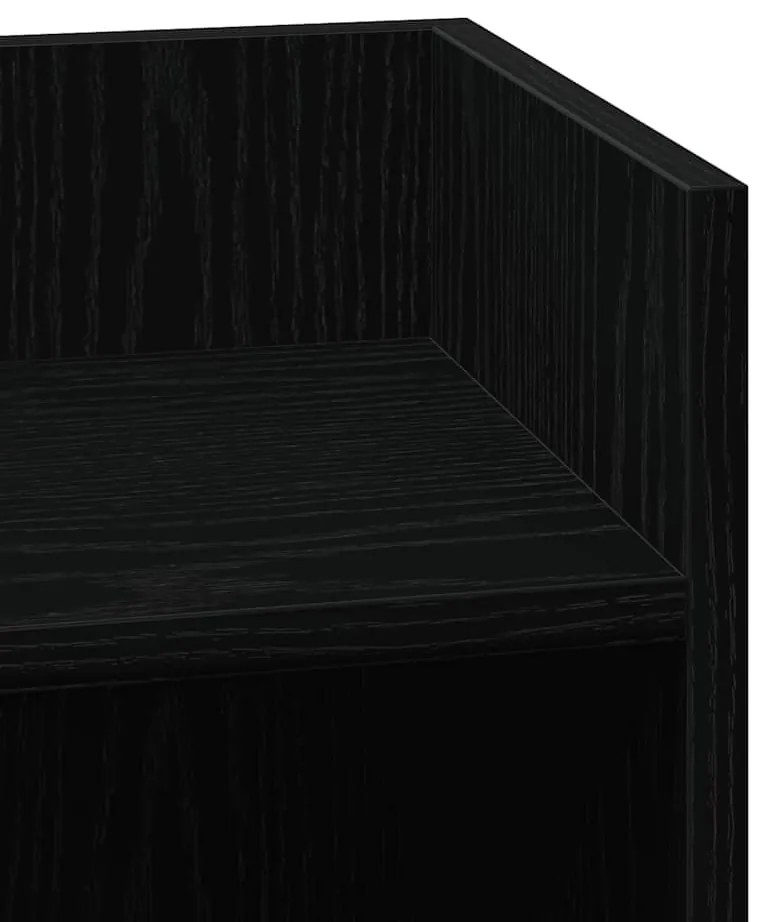 2 db fekete kisasztal polccal 25,5 x 27 x 60 cm
