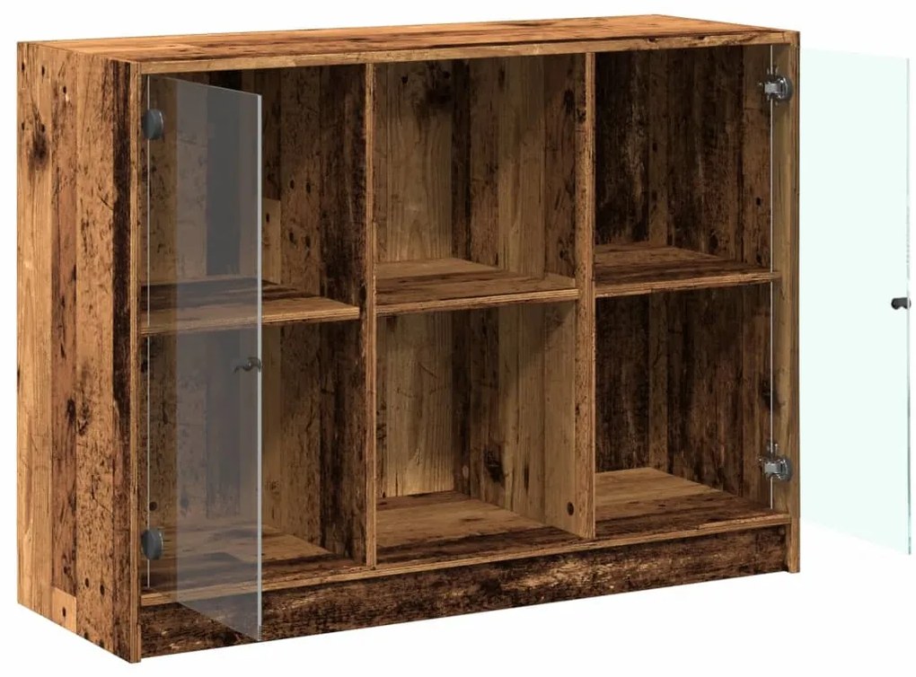 antik fa színű szerelt fa tálalószekrény 102 x 37 x 75,5 cm