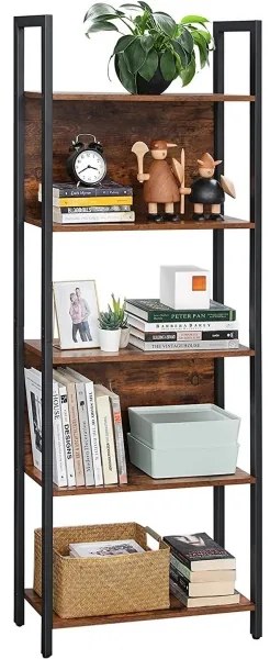 NAVARO könyvespolc barna/fekete