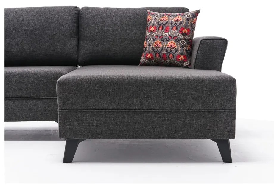 Antracitszürke sarokkanapé (U alakú) Eris – Balcab Home