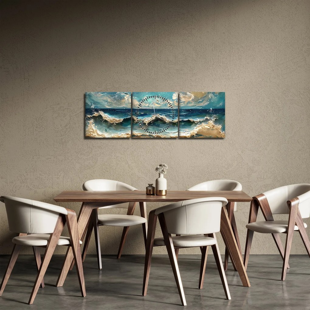 Kép - A tenger festése (órával) (90x30 cm)