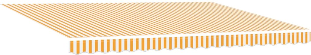 vidaXL Napernyő Narancs és fehér 450 x 300 x 165 cm Pamut és Alumínium