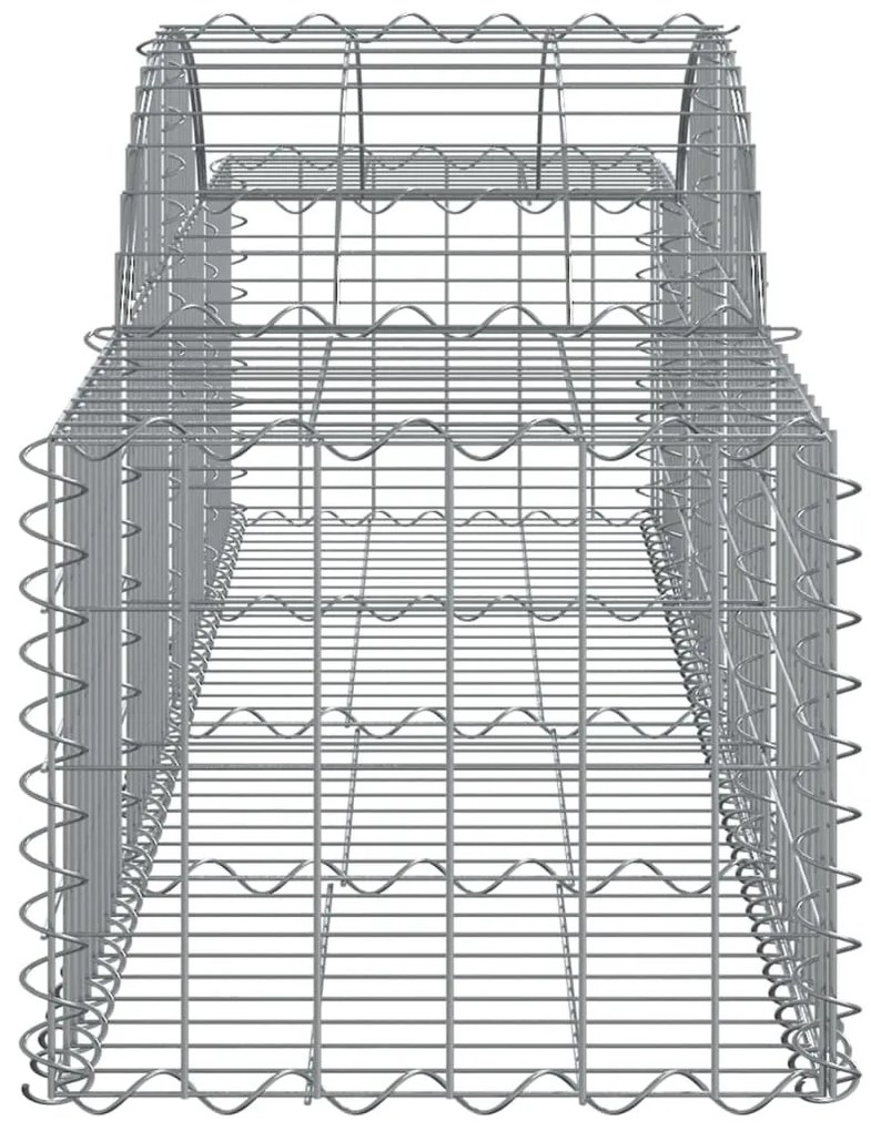 vidaXL 30 db íves horganyzott vas gabion kosár 200x50x40/60 cm