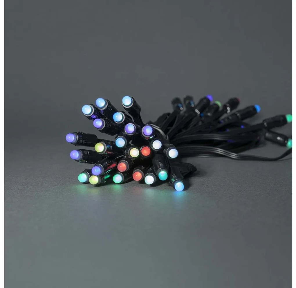 Nedis WIFILP01C48 - LED RGB Kültéri karácsonyi lánc 48xLED 13,8m IP65 Wi-Fi Tuya