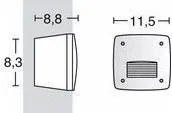 NOVOLUX 084C-G31X1A-03 DEVON Kültéri Falba Építhető Lámpa Szürke GX53 IP66