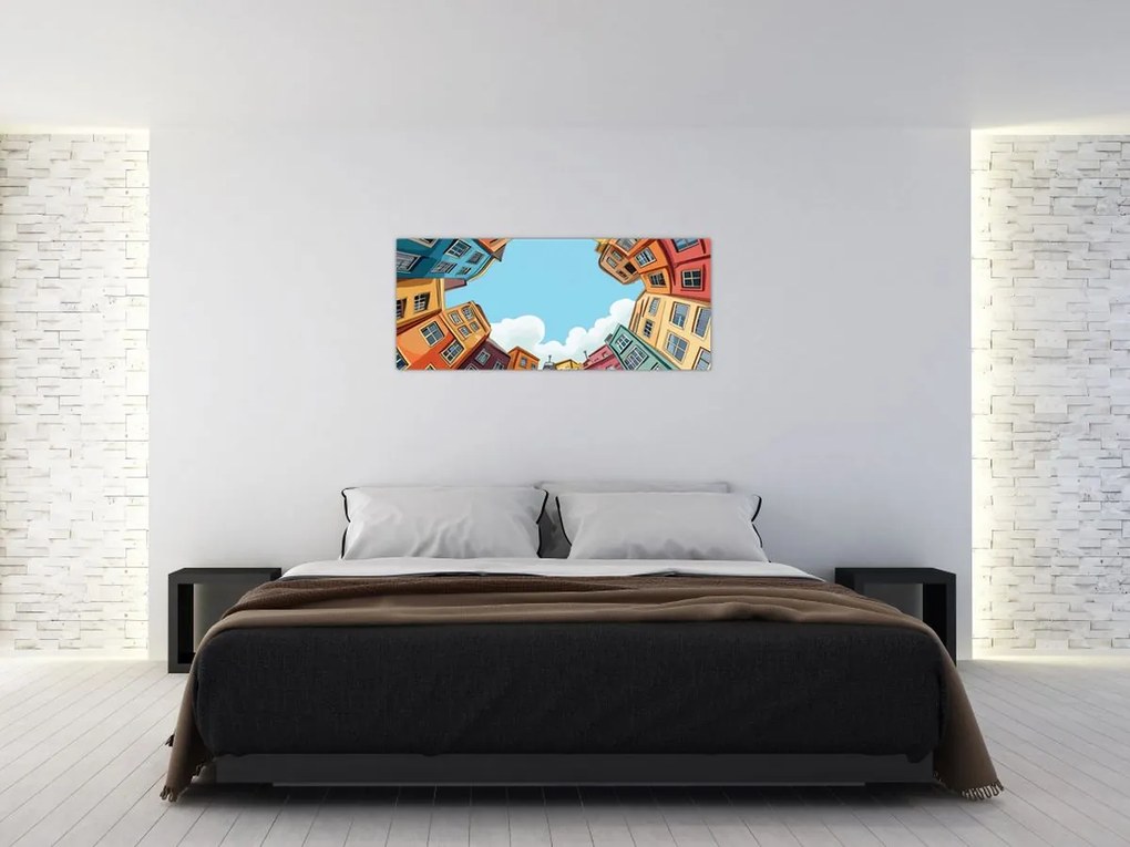 Kép - Házak között (120x50 cm)