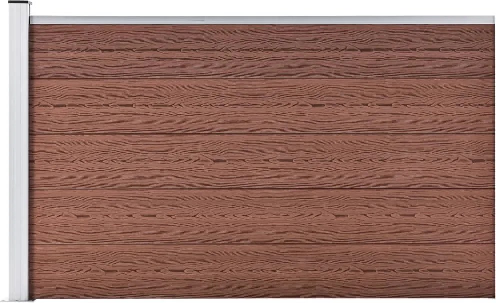 vidaXL barna WPC kerti kerítés 175 x 105 cm