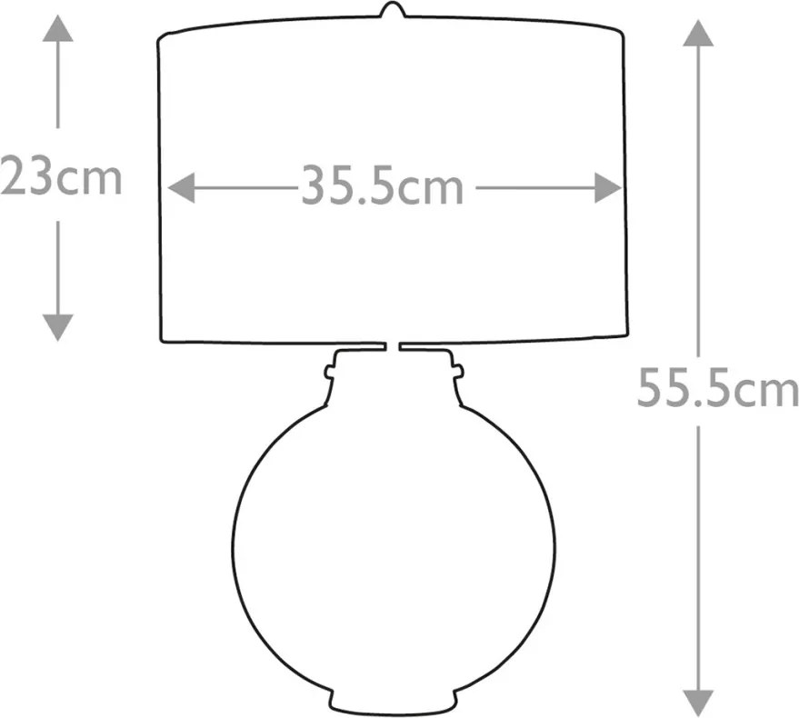 Elstead Lighting KARA DL-KARA-TL-SMOKE Asztali lámpa 1x60W/E27