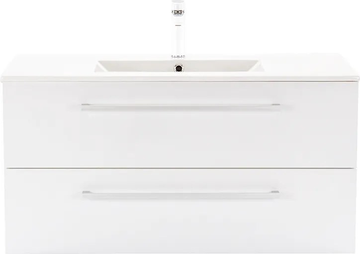 Vario Clam 100 alsó szekrény mosdóval fehér-fehér
