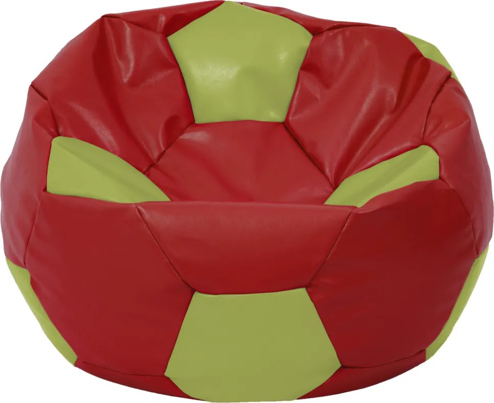 Mega Ball babzsákfotel - műbőr - piros/zöld - 400 liter R