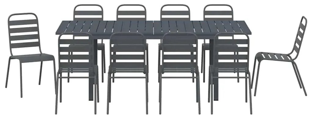 Kert étkező szett 11 pcs Antracit Acél