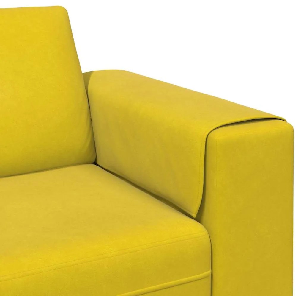 Kanapé Szett Sárga Bársony