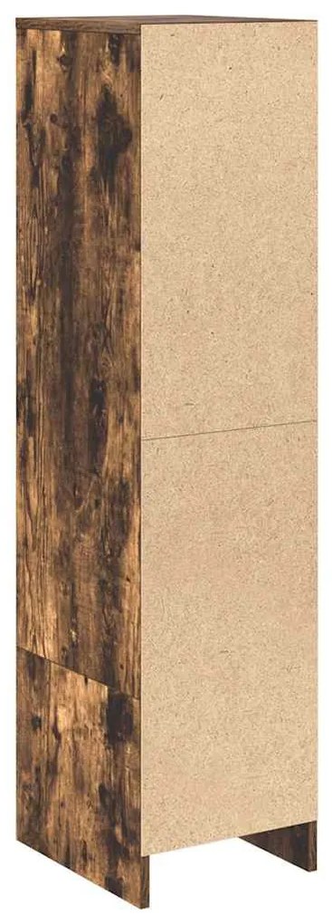 füstölt tölgy szerelt fa magasszekrény 29,5x34x119,5 cm