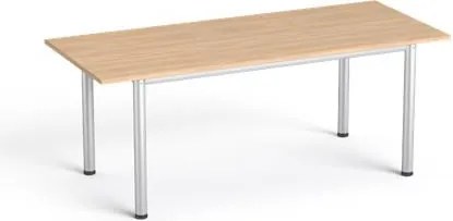 Tárgyalóasztal, szürke fémlábbal, 80x190 cm, MAYAH Freedom SV-42 tölgy (IBXA42T)