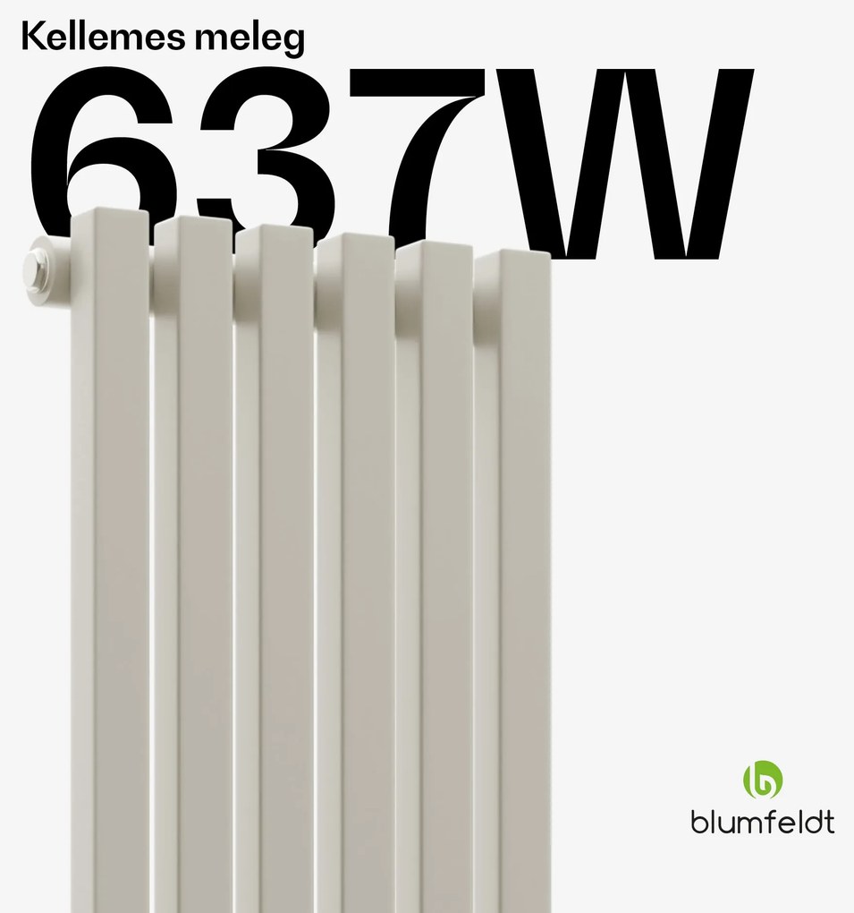 Blumfeldt Delgado radiátor | modern dizájn | 25 x 120 cm | 637 W | középső csatlakozás