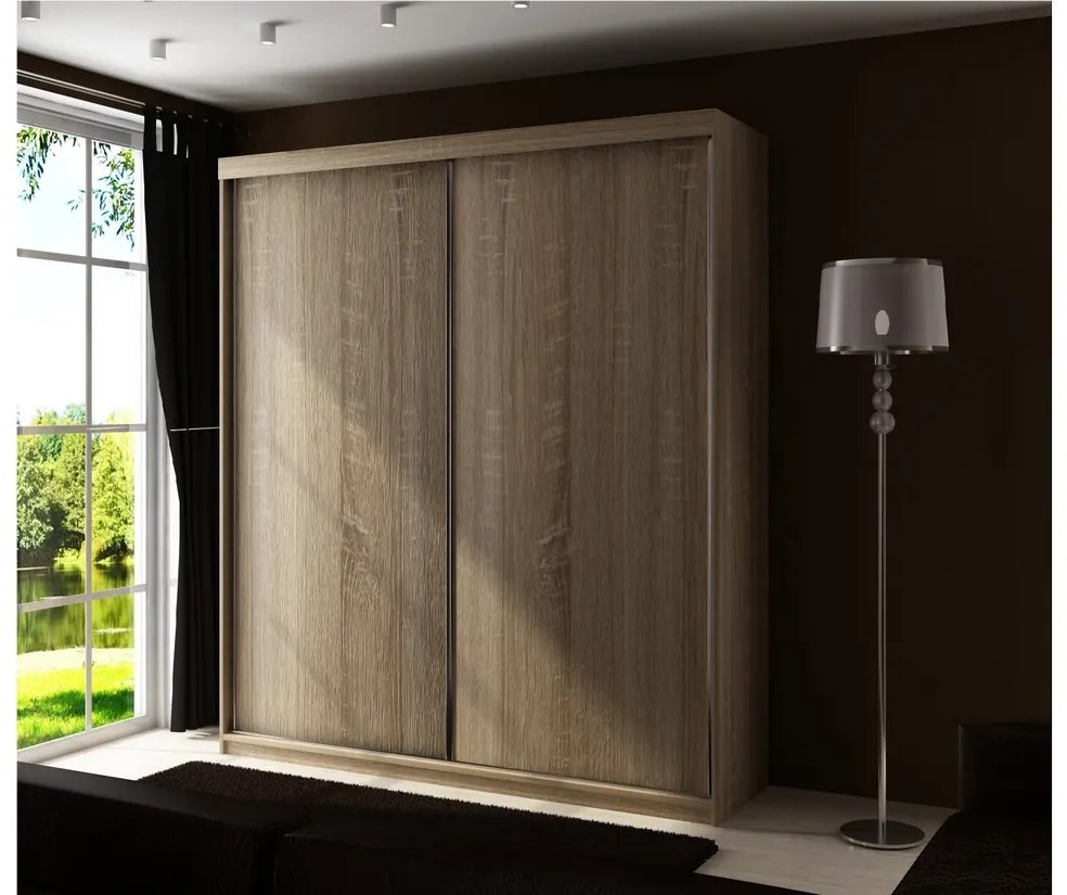 TALIA 25 tolóajtós szekrény, 250x200x62, sonoma tölgy