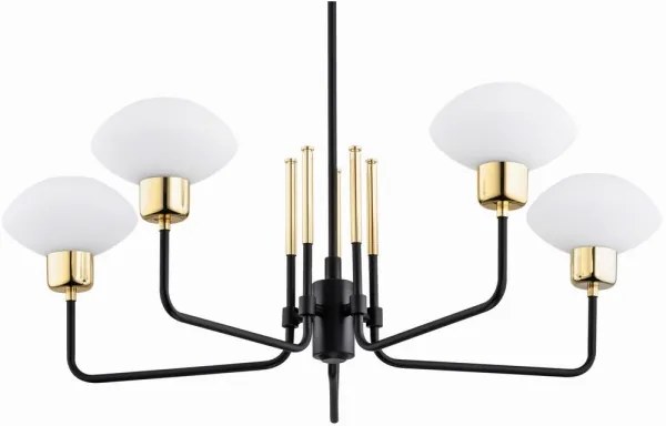 Argon 2128 - RAVELLO 5xE14/15W/230V fekete/arany csillár rúdon