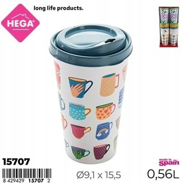 560 ml-es termo bögre fedővel ideális kávéhoz