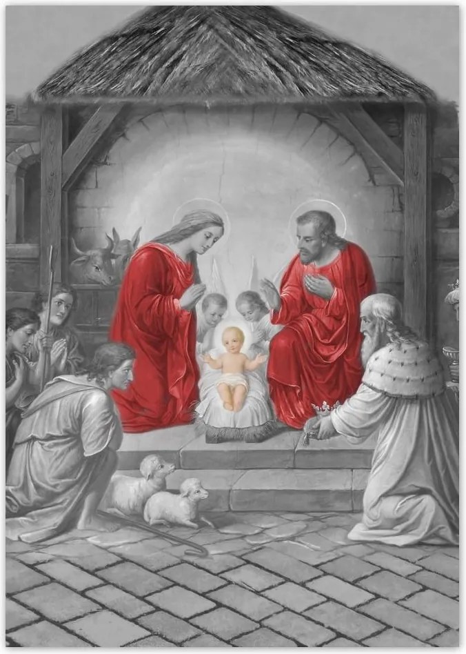 Poszterek A5 Pion Szent család piros