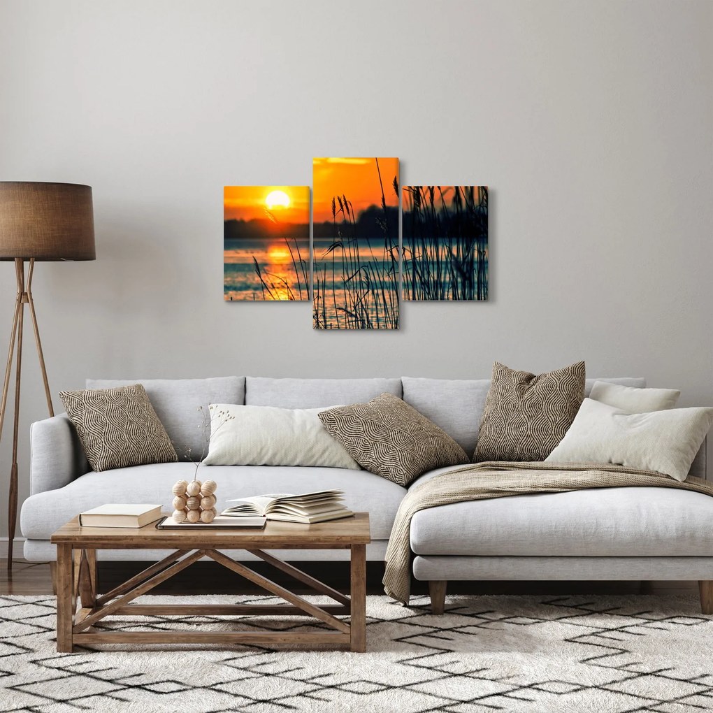 Kép - Naplemente a tó felett (90x60 cm)