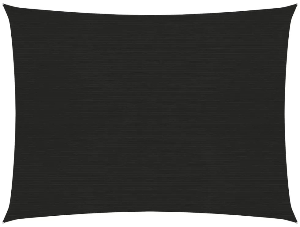 fekete HDPE napvitorla 160 g/m² 3,5 x 4,5 m