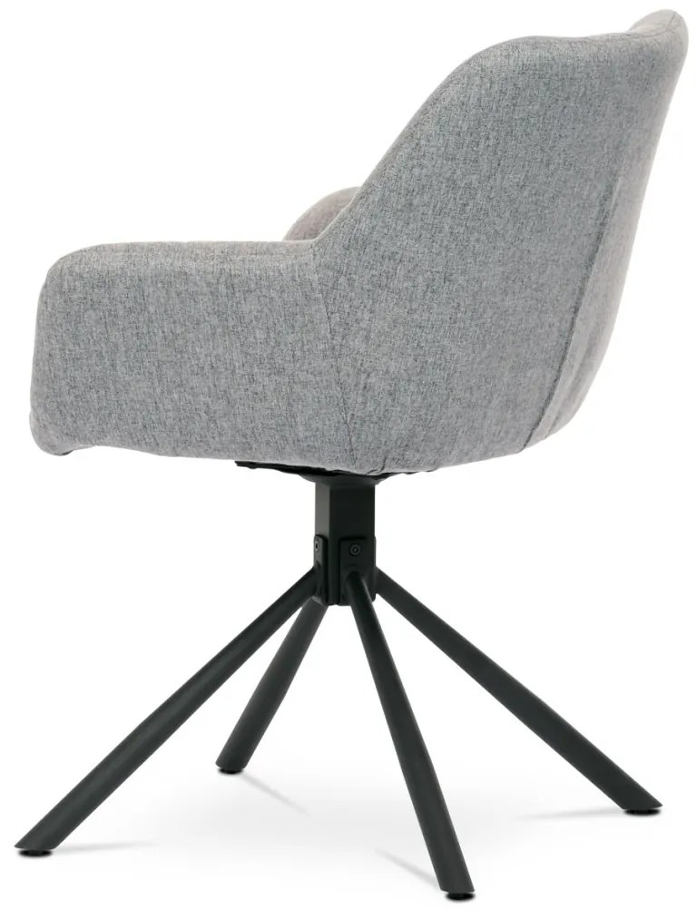 Elegáns Étkezőfotel Szürke Színben Forgómechanizmussal 90°/90°