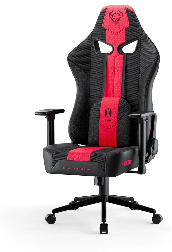 Gamer szék szövet karmazsin-antracit Small Size: Diablo X-Player 2.0