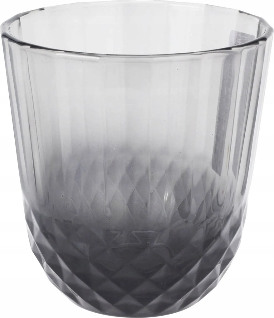 Szürke Italos Pohár Dekoratív Üveg 345 ML 9,4X9 CM