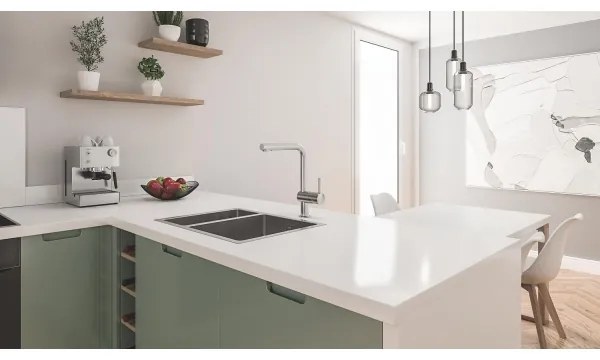 GROHE 31576SD1 - Konyhai mosogató K700U 595 × 450 mm rozsdamentes acél