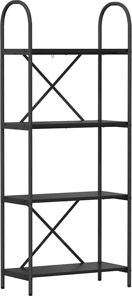 vidaXL Könyvespolc Fekete tölgy 60 x 30 x 146 cm Faanyag