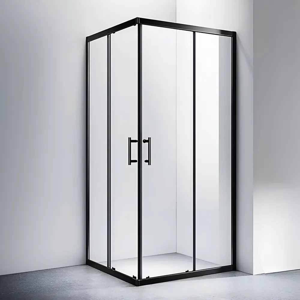 Motril || Black zuhanykabin 90x90, 190cm, 6mm,, NANO