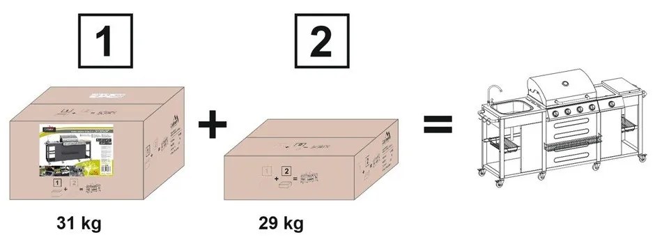Gáz grillsütő Vicenza - Cattara