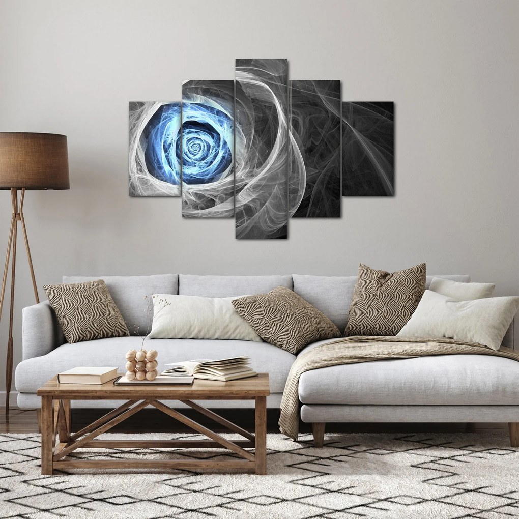 Kép - Absztrakt rózsa kék (150x105 cm)