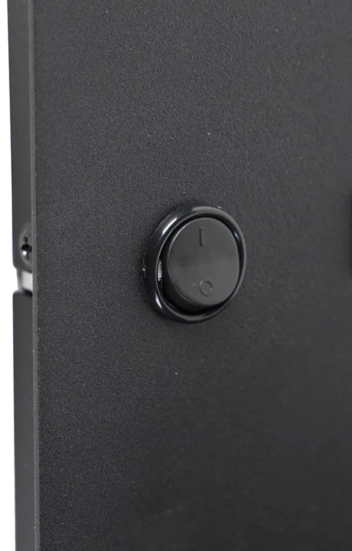 Modern fali lámpa USB fekete, rugalmas karral - Duppio