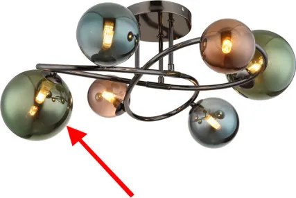 Globo 56142G3 Zöld színű üvegbúra, Ø:15cm az 56142-6D, 56142-6H modellekhez