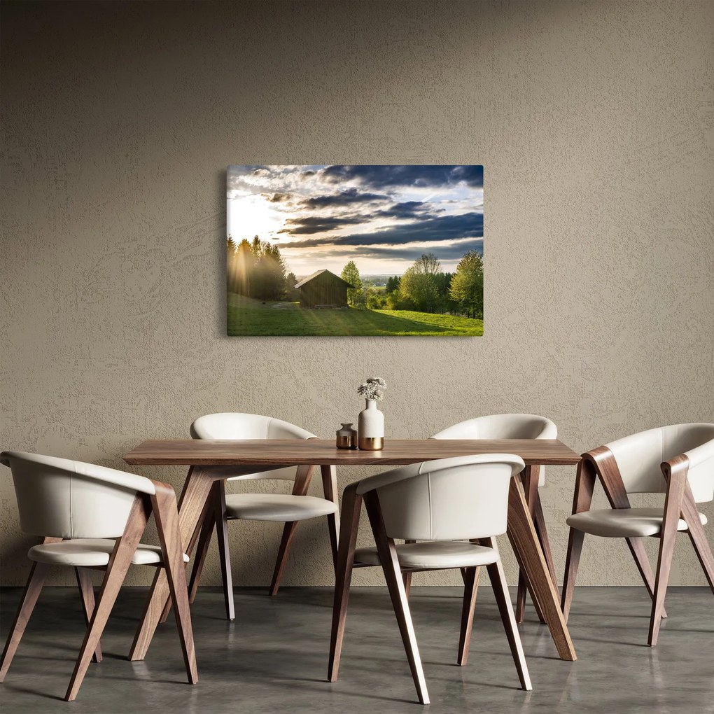 Erdei kunyhó képe (90x60 cm)