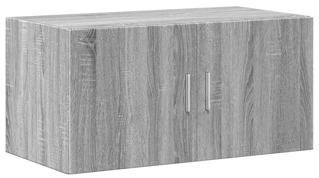 szürke sonoma színű szerelt fa faliszekrény 80 x 42,5 x 40 cm