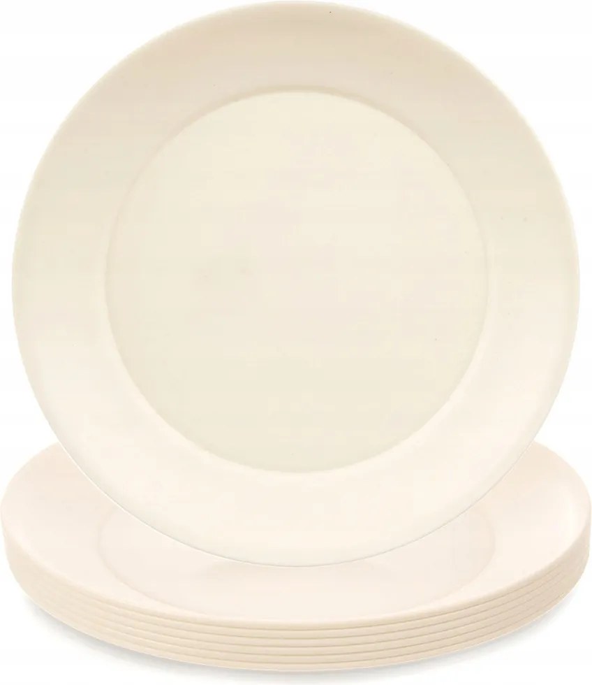 Ebédlő Tányér Szett Sekély Műanyag Többfunkciós 23,5CM 6DB