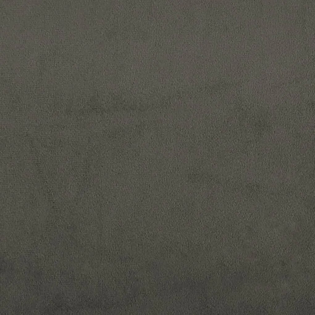2 db sötétszürke bársony fejtámla 90x5x78/88 cm