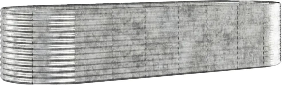 vidaXL ezüstszínű horganyzott acél kerti magaságyás 322x100x68 cm