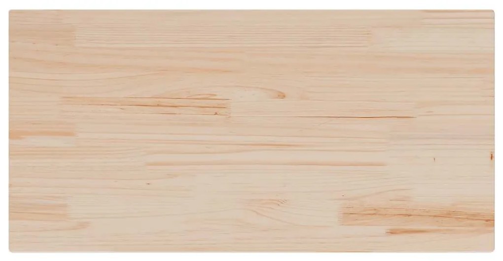 tömör fenyőfa téglalap alakú asztallap 100 x 50 x 2,5 cm