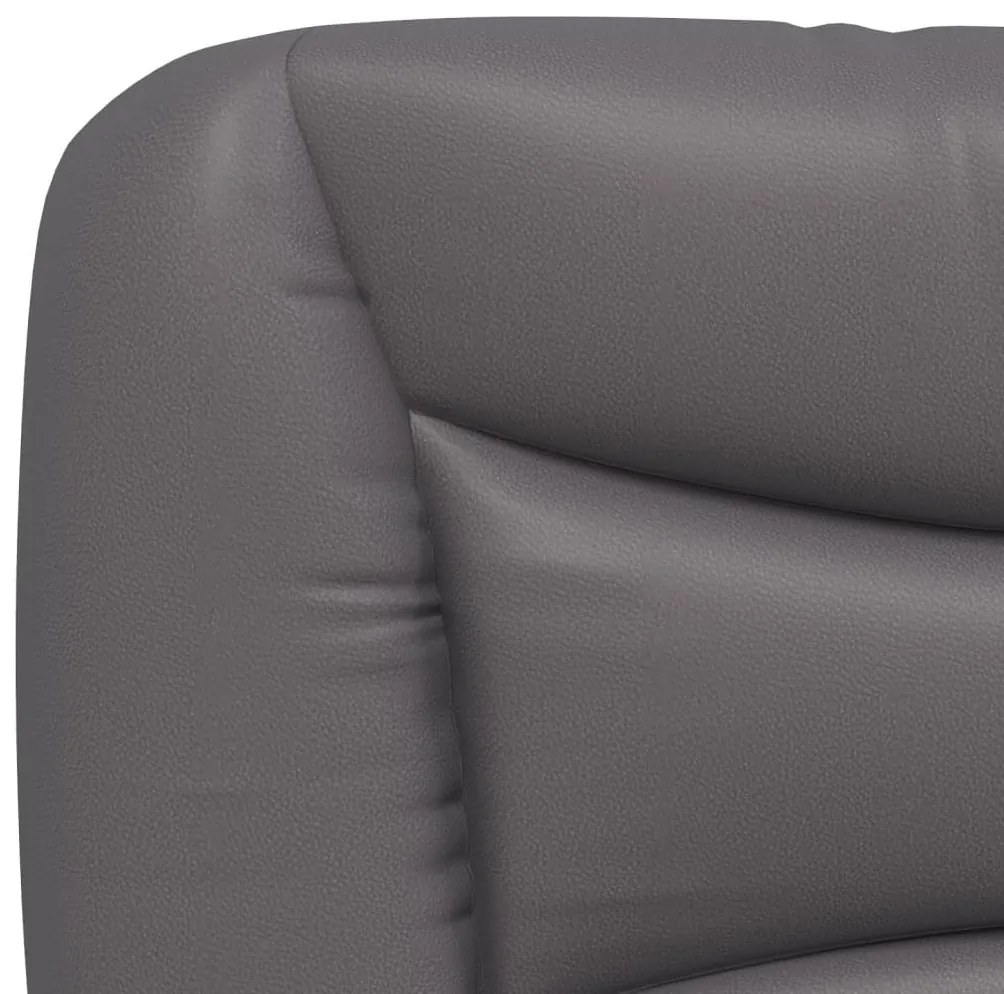 szürke műbőr fejtámla párna 100 cm