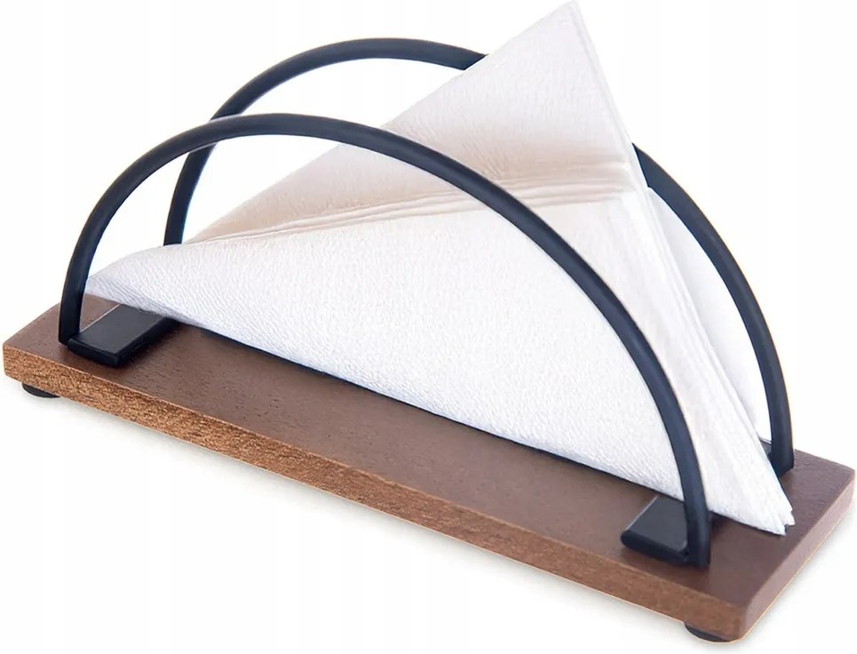 Szalvétatartó Zsebkendők Fa Fém Konyhai Asztal