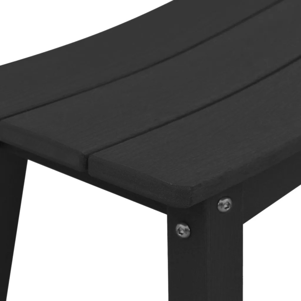 Bárszékek 2 db Fekete HDPE