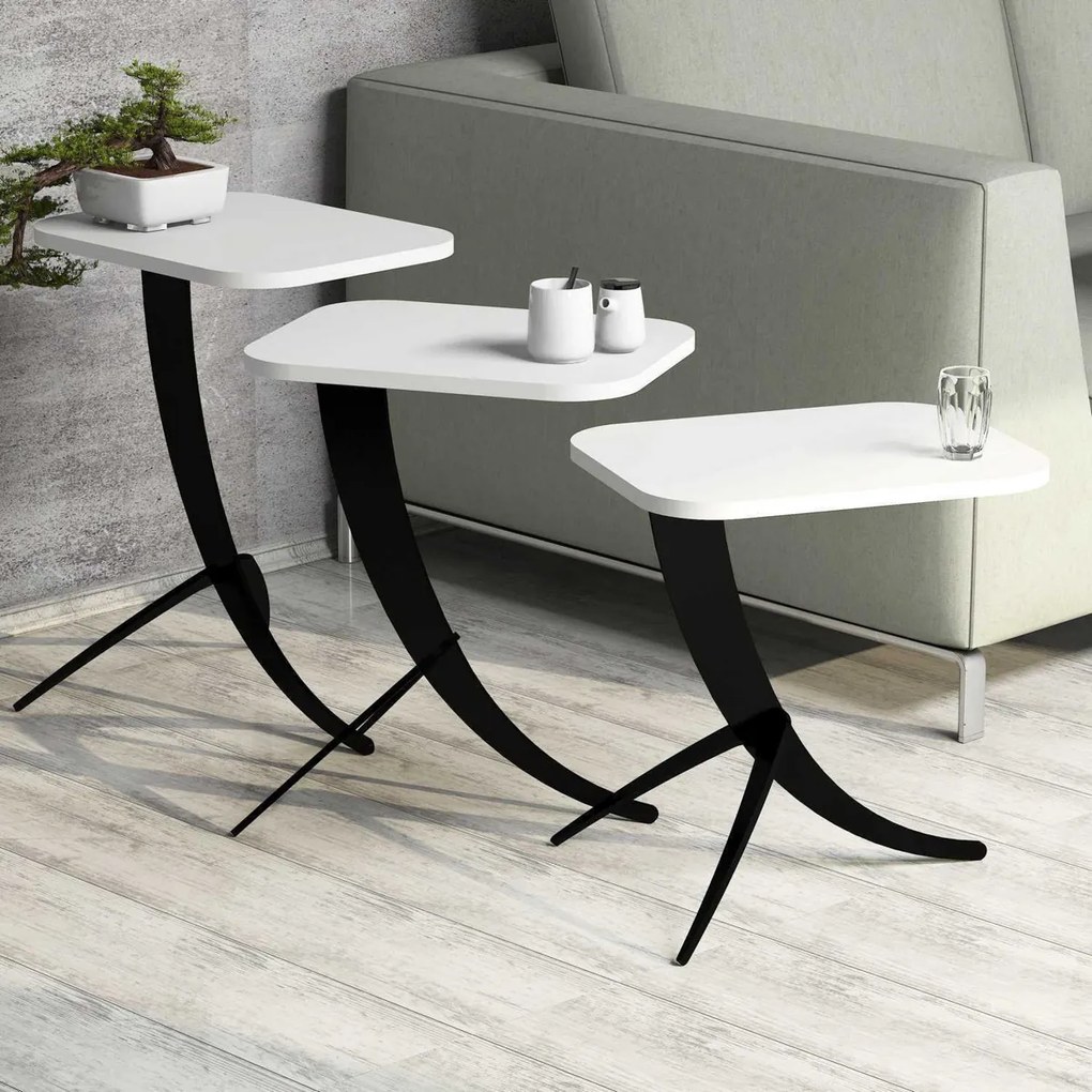 Pion White kisasztal szett, 3 db