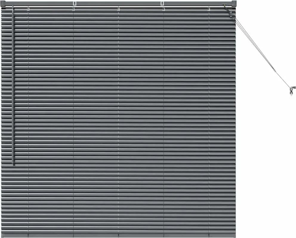 vidaXL Zsalugáter Redőnyök Sötétszürke 130 x 125 cm Alumínium