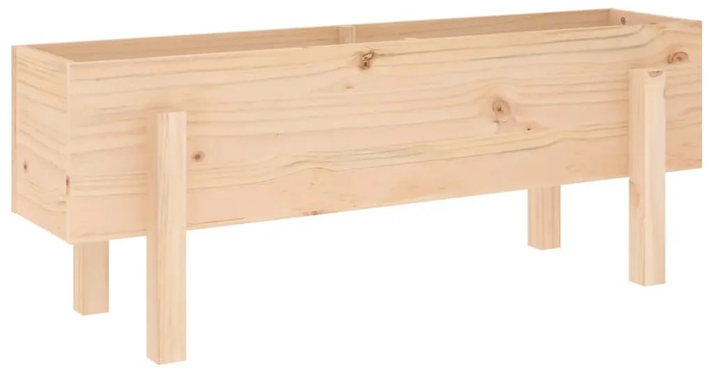 tömör fenyőfa kerti magaságyás 101 x 30 x 38 cm