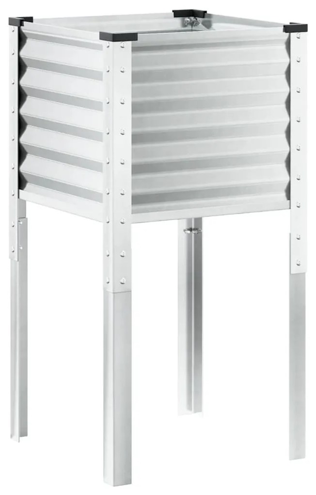 kerti virágláda 45 x 45 x 88 cm időjárásálló acélból