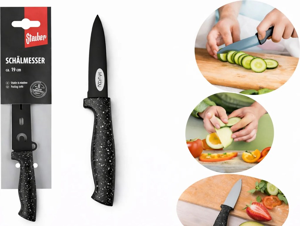 Szakács Kés Aprító Hús Zöldség Gyümölcs Éles 19CM